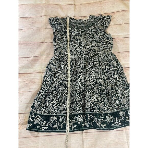 Loft Women's Cap Flutter Sleeve Floral Summer Midi Dress - Medium - Picture 5 of 13